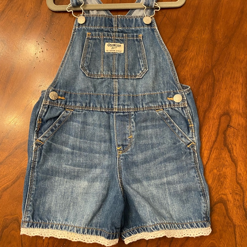 OshKosh B’gosh Denim Overalls With Lace Size 4T